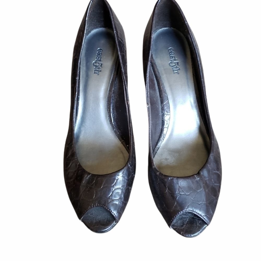 East 5th textured heel, 6-6.5, brown